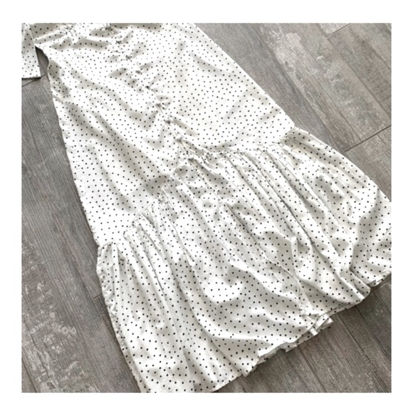 Billabong White Polka Dot Midi Dress - Picture 9 of 13